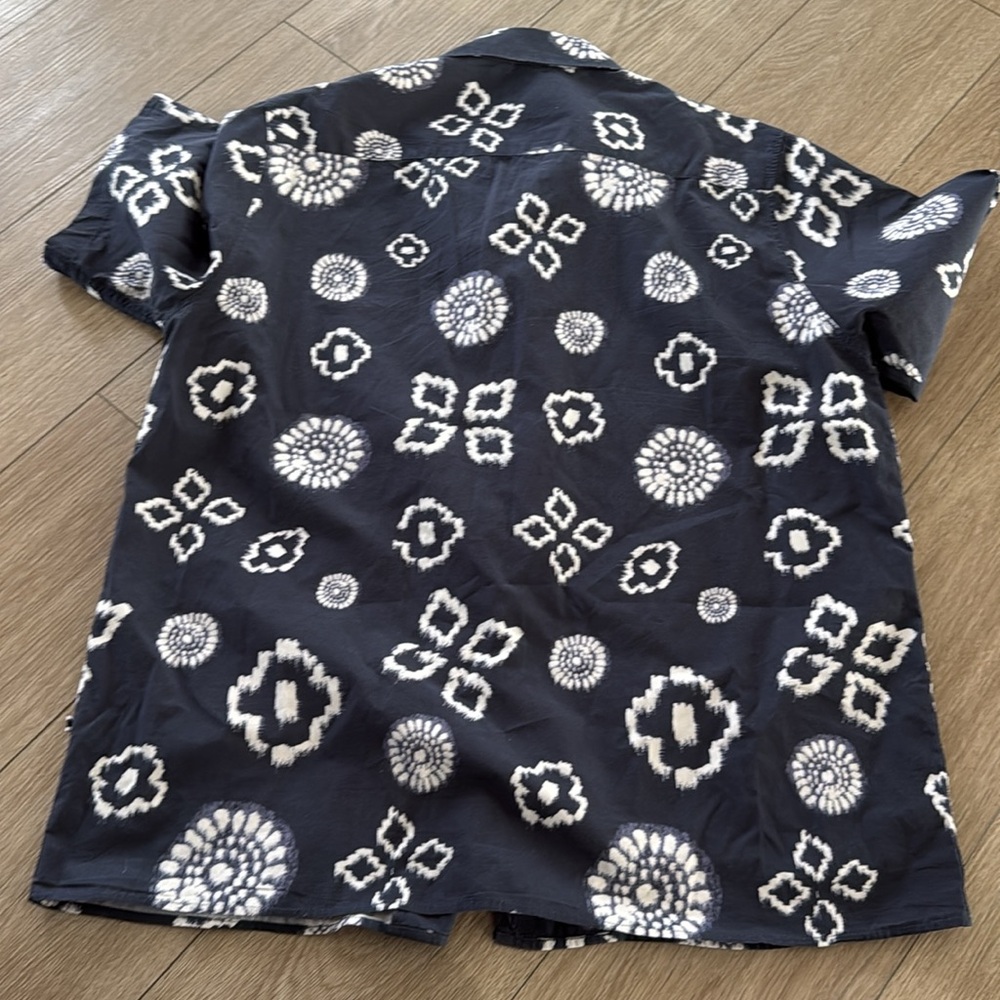 NN07 Men's All Cotton Julio Short Sleeve Geo Print Shirt Navy Print XL - Picture 7 of 9